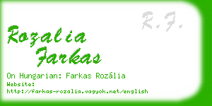 rozalia farkas business card