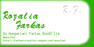 rozalia farkas business card